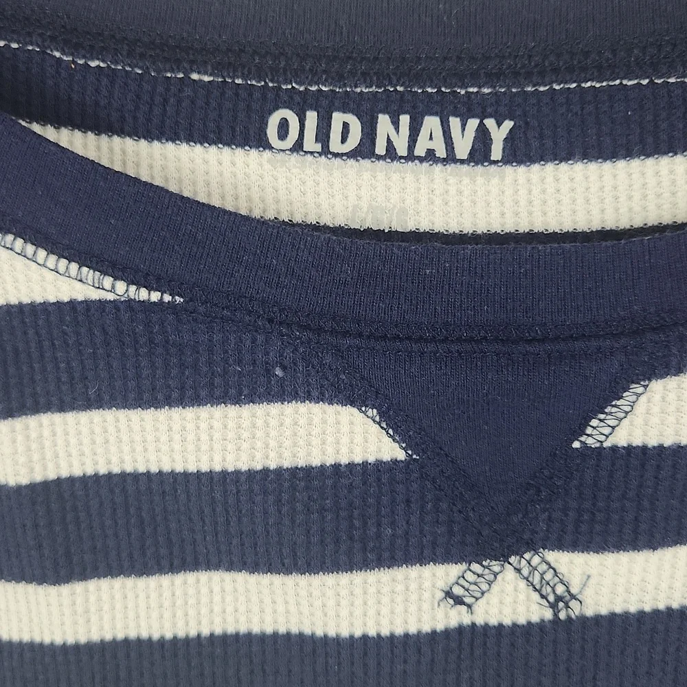 Old Navy, Woman's Striped Navy and White Pullover - Picture 2 of 4
